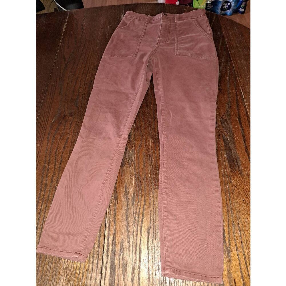 Size 0 25 Waist Abercrombie & Fitch Reddish Brown Faded Pants with Pockets